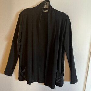 Classic Sympli Shawl Colar Jacket With 2 Front Pockets, Made in Canada - Size 2